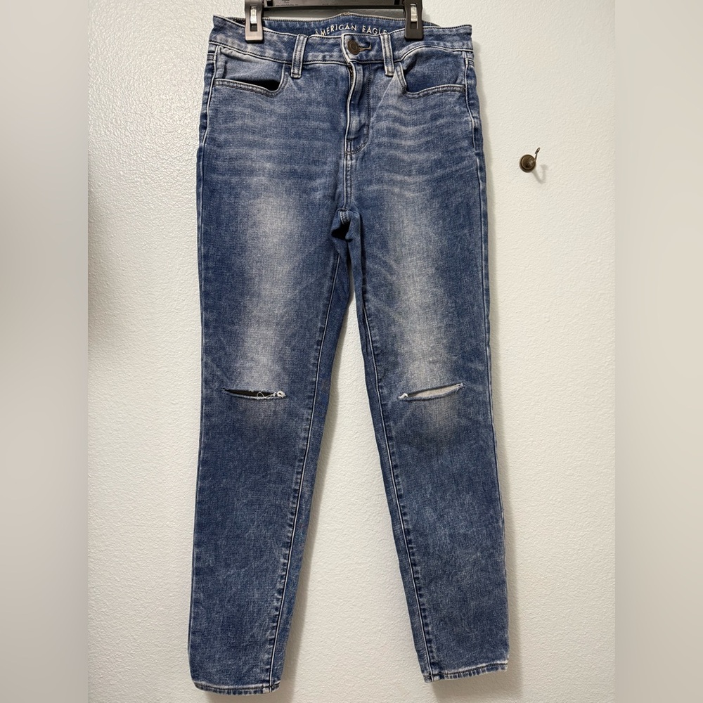 American Eagle Outfitters Distressed High Rise Jegging Skinny Jeans size 8